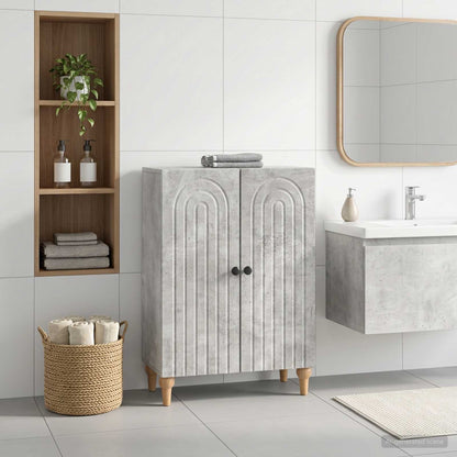 vidaXL Bathroom Storage Cainet ALKMAAR Concrete Grey 59.5 x 31 x 80 cm