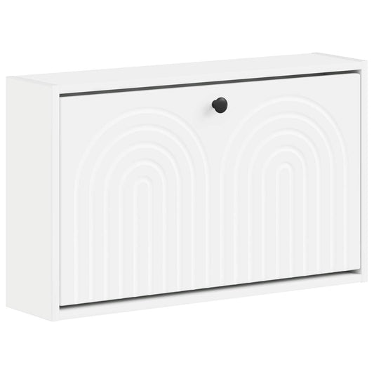 vidaXL Wall-Mounted Shoe Cabinet ALKMAAR 71 x 17 x 43 cm White