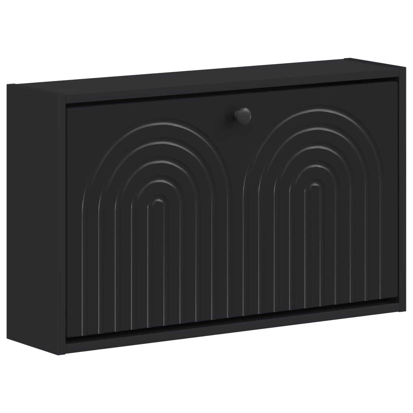 vidaXL Wall-Mounted Shoe Cabinet ALKMAAR 71 x 17 x 43 cm Black
