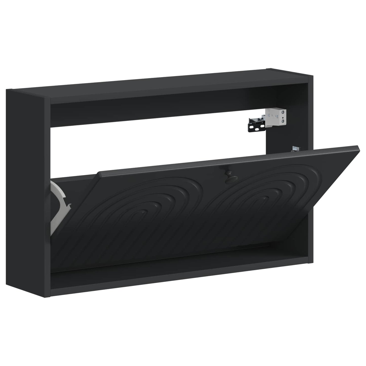 vidaXL Wall-Mounted Shoe Cabinet ALKMAAR 71 x 17 x 43 cm Black
