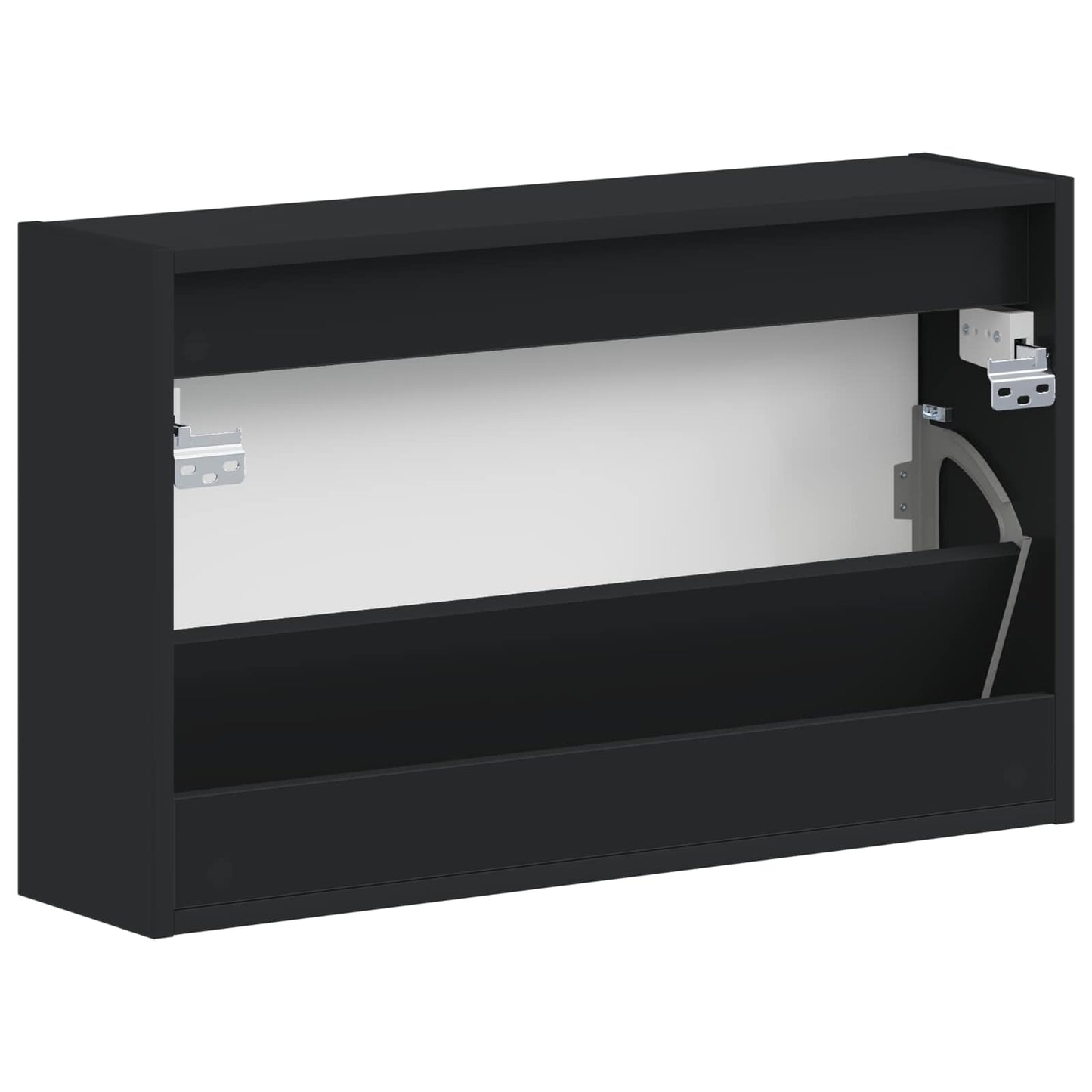 vidaXL Wall-Mounted Shoe Cabinet ALKMAAR 71 x 17 x 43 cm Black