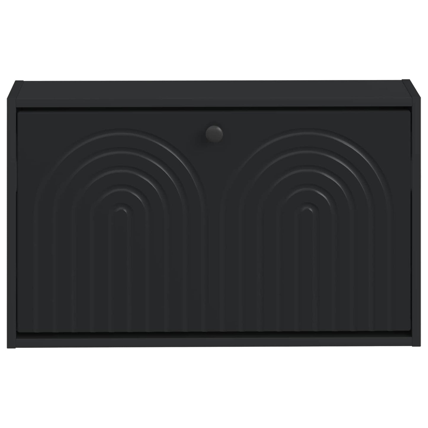 vidaXL Wall-Mounted Shoe Cabinet ALKMAAR 71 x 17 x 43 cm Black