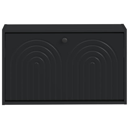 vidaXL Wall-Mounted Shoe Cabinet ALKMAAR 71 x 17 x 43 cm Black