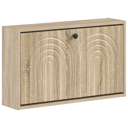 vidaXL Wall-Mounted Shoe Cabinet ALKMAAR 71 x 17 x 43 cm Sonoma Oak
