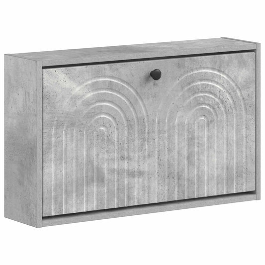 vidaXL Wall-Mounted Shoe Cabinet ALKMAAR 71 x 17 x 43 cm Concrete Grey