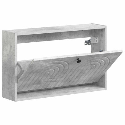 vidaXL Wall-Mounted Shoe Cabinet ALKMAAR 71 x 17 x 43 cm Concrete Grey