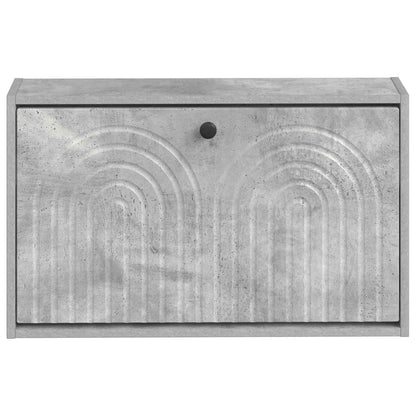 vidaXL Wall-Mounted Shoe Cabinet ALKMAAR 71 x 17 x 43 cm Concrete Grey