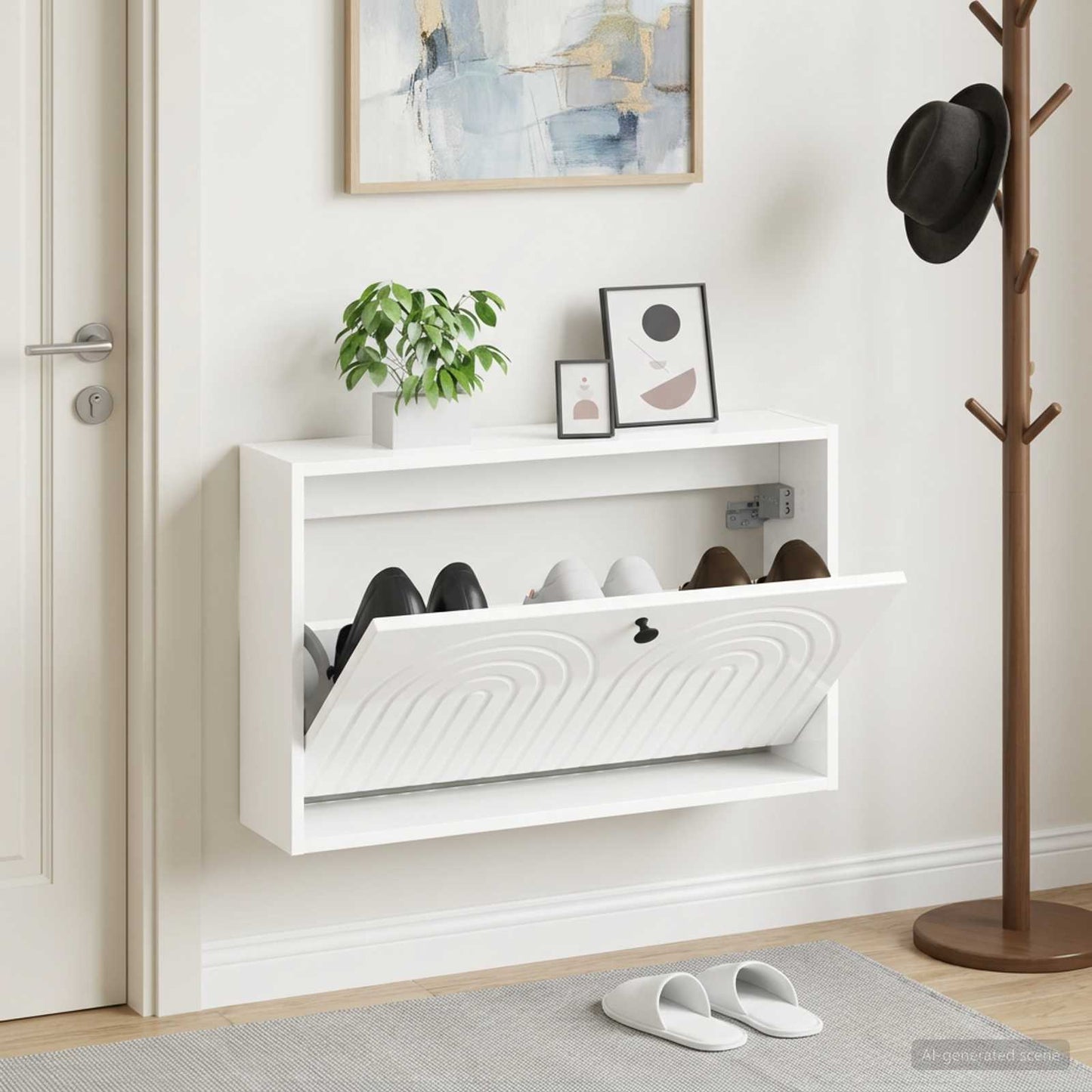 vidaXL Wall-Mounted Shoe Cabinet ALKMAAR 71 x 17 x 43 cm