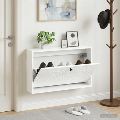 vidaXL Wall-Mounted Shoe Cabinet ALKMAAR 71 x 17 x 43 cm
