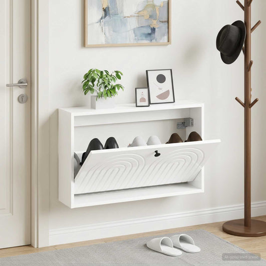 vidaXL Wall-Mounted Shoe Cabinet ALKMAAR 71 x 17 x 43 cm