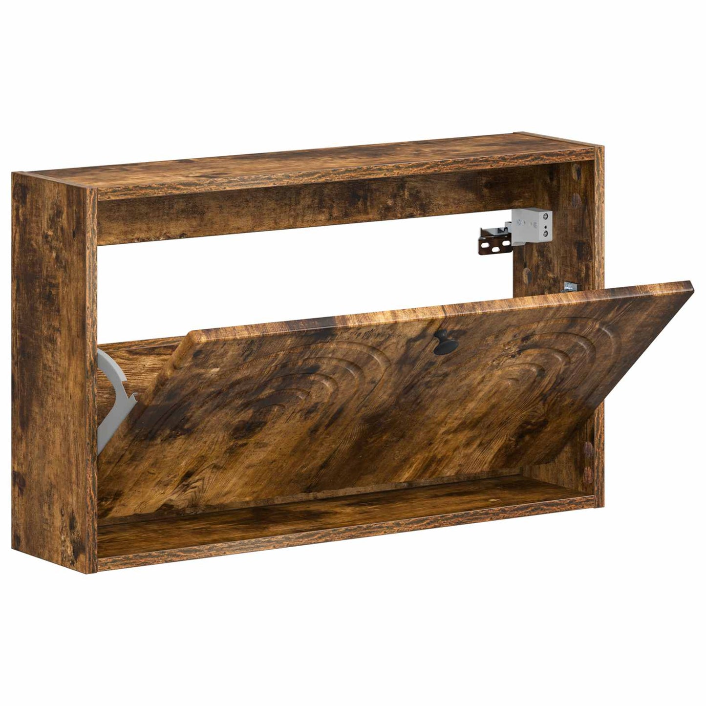 vidaXL Wall-Mounted Shoe Cabinet ALKMAAR 71 x 17 x 43 cm Smoked Oak