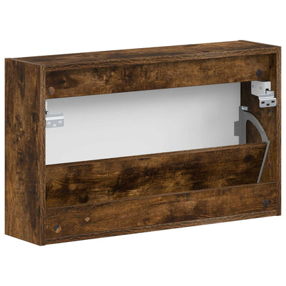 vidaXL Wall-Mounted Shoe Cabinet ALKMAAR 71 x 17 x 43 cm Smoked Oak