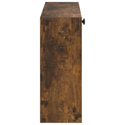 vidaXL Wall-Mounted Shoe Cabinet ALKMAAR 71 x 17 x 43 cm Smoked Oak