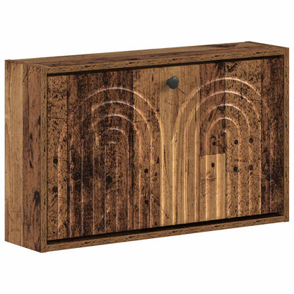 vidaXL Wall-Mounted Shoe Cabinet ALKMAAR 71 x 17 x 43 cm Old Wood