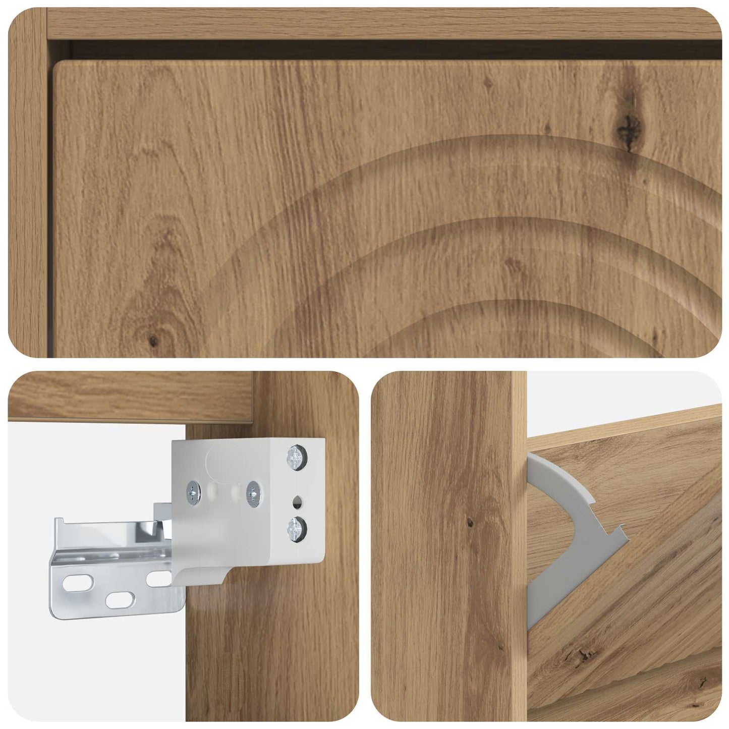 vidaXL Wall-Mounted Shoe Cabinet ALKMAAR 71 x 17 x 43 cm Artisan Oak