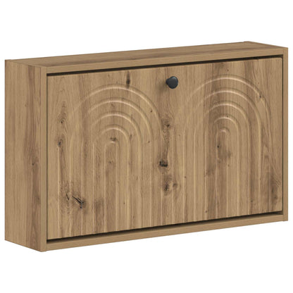 vidaXL Wall-Mounted Shoe Cabinet ALKMAAR 71 x 17 x 43 cm Artisan Oak