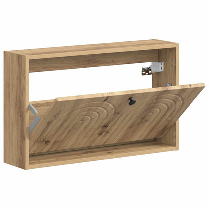 vidaXL Wall-Mounted Shoe Cabinet ALKMAAR 71 x 17 x 43 cm Artisan Oak