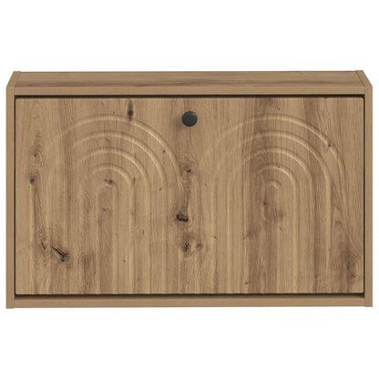 vidaXL Wall-Mounted Shoe Cabinet ALKMAAR 71 x 17 x 43 cm Artisan Oak