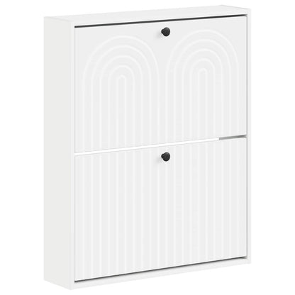 vidaXL Wall-Mounted Shoe Cabinet ALKMAAR 71 x 17 x 86 cm White
