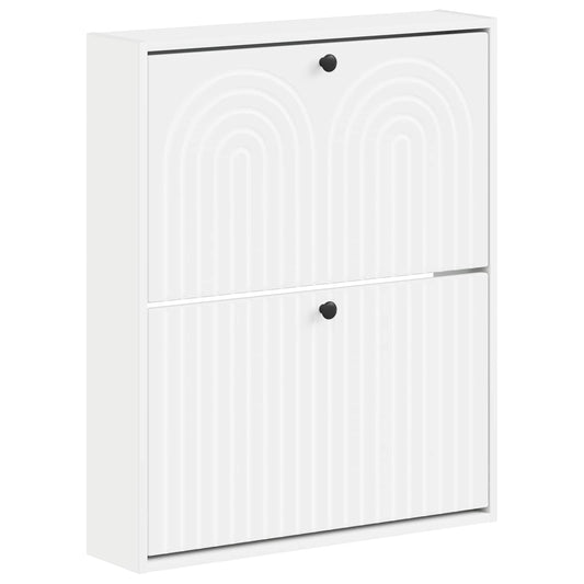 vidaXL Wall-Mounted Shoe Cabinet ALKMAAR 71 x 17 x 86 cm White