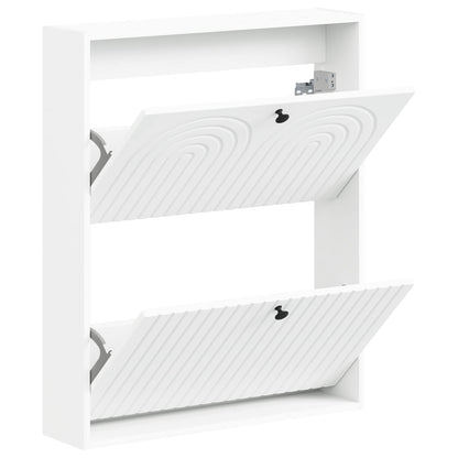 vidaXL Wall-Mounted Shoe Cabinet ALKMAAR 71 x 17 x 86 cm White
