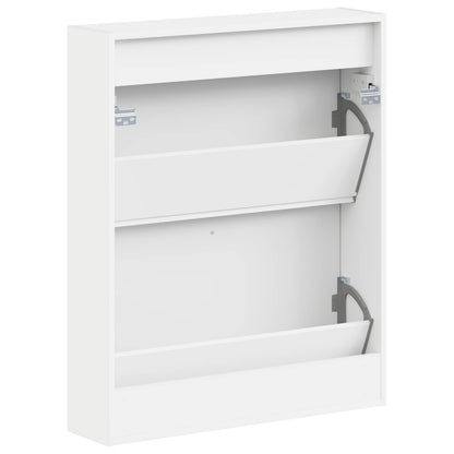 vidaXL Wall-Mounted Shoe Cabinet ALKMAAR 71 x 17 x 86 cm White