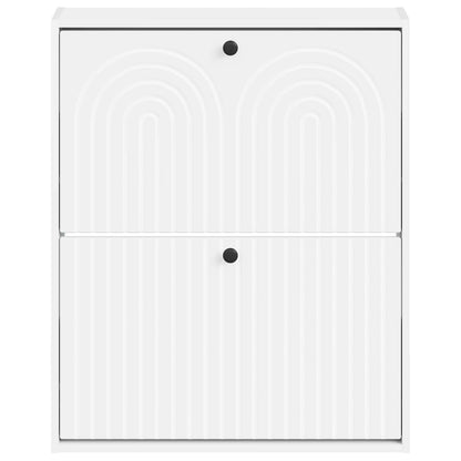 vidaXL Wall-Mounted Shoe Cabinet ALKMAAR 71 x 17 x 86 cm White