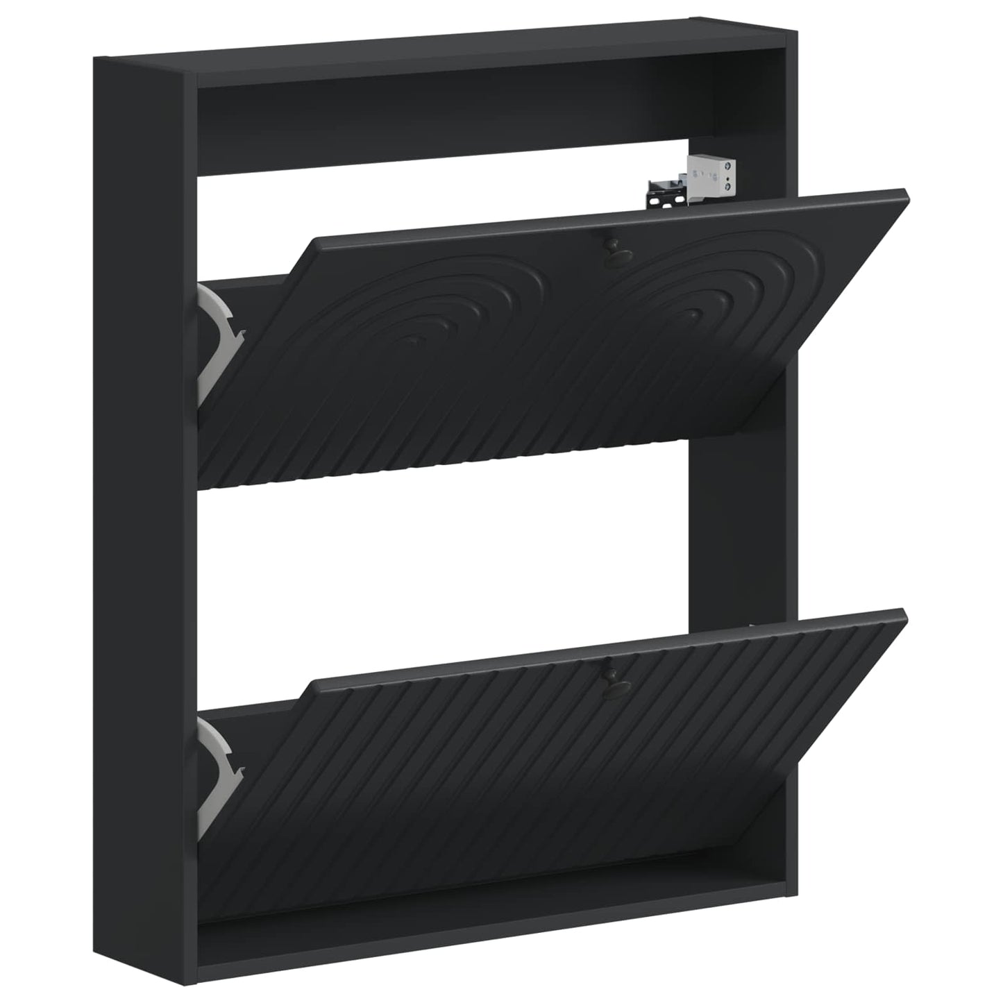 vidaXL Wall-Mounted Shoe Cabinet ALKMAAR 71 x 17 x 86 cm Black