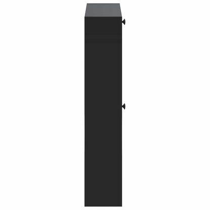 vidaXL Wall-Mounted Shoe Cabinet ALKMAAR 71 x 17 x 86 cm Black