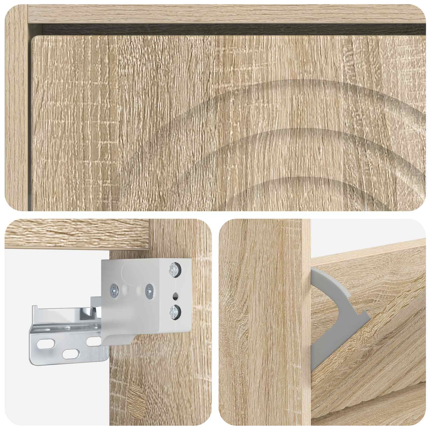 vidaXL Wall-Mounted Shoe Cabinet ALKMAAR 71 x 17 x 86 cm Sonoma Oak