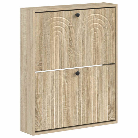 vidaXL Wall-Mounted Shoe Cabinet ALKMAAR 71 x 17 x 86 cm Sonoma Oak
