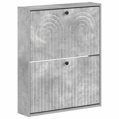 vidaXL Wall-Mounted Shoe Cabinet ALKMAAR 71 x 17 x 86 cm Concrete Grey