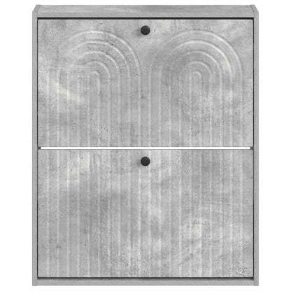 vidaXL Wall-Mounted Shoe Cabinet ALKMAAR 71 x 17 x 86 cm Concrete Grey