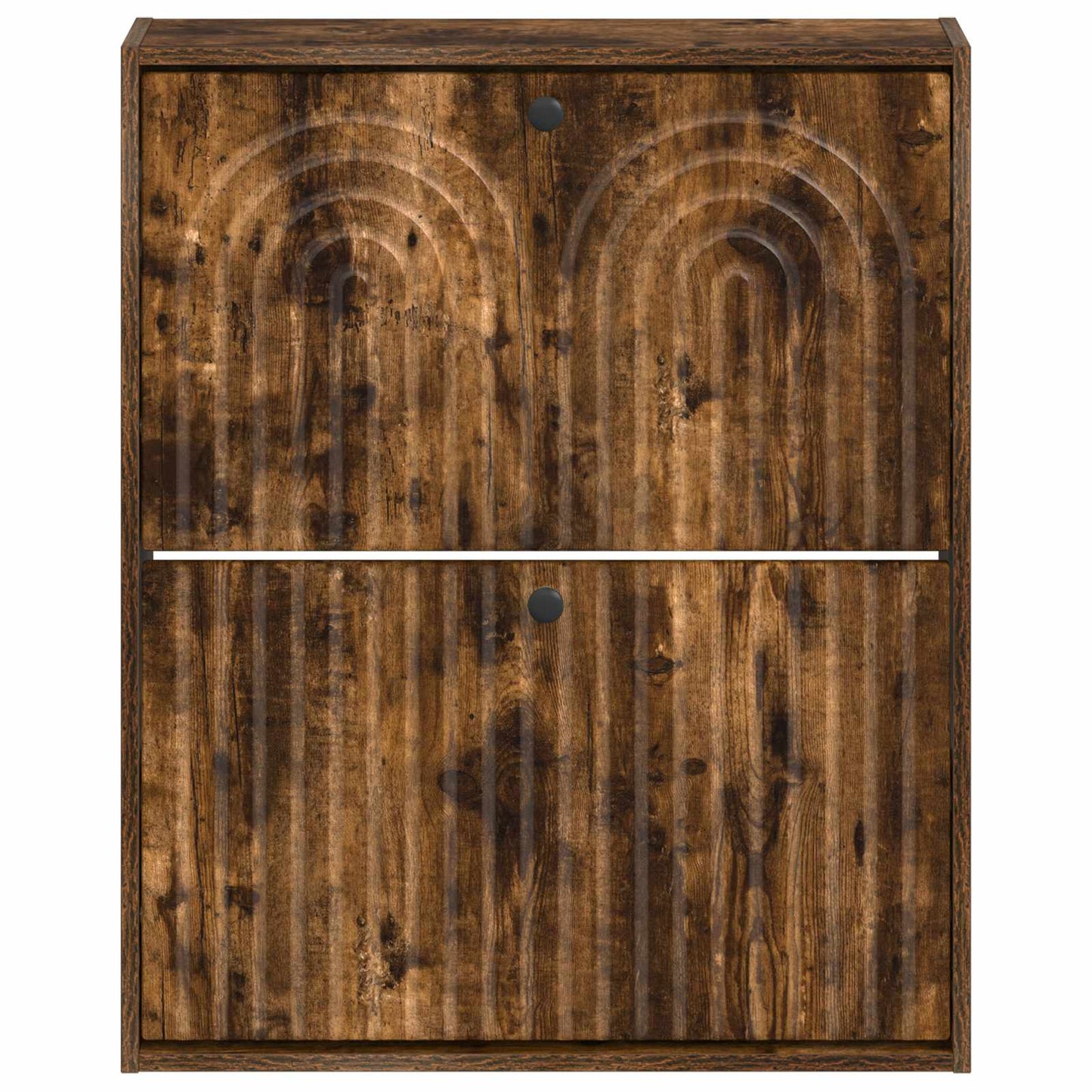 vidaXL Wall-Mounted Shoe Cabinet ALKMAAR 71 x 17 x 86 cm Smoked Oak