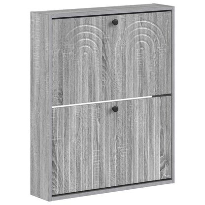 vidaXL Wall-Mounted Shoe Cabinet ALKMAAR 71 x 17 x 86 cm Grey Sonoma
