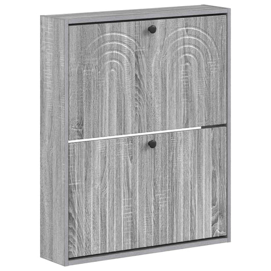 vidaXL Wall-Mounted Shoe Cabinet ALKMAAR 71 x 17 x 86 cm Grey Sonoma