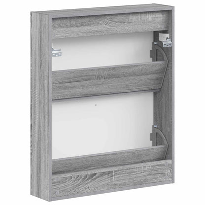 vidaXL Wall-Mounted Shoe Cabinet ALKMAAR 71 x 17 x 86 cm Grey Sonoma
