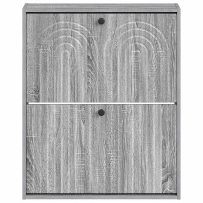 vidaXL Wall-Mounted Shoe Cabinet ALKMAAR 71 x 17 x 86 cm Grey Sonoma