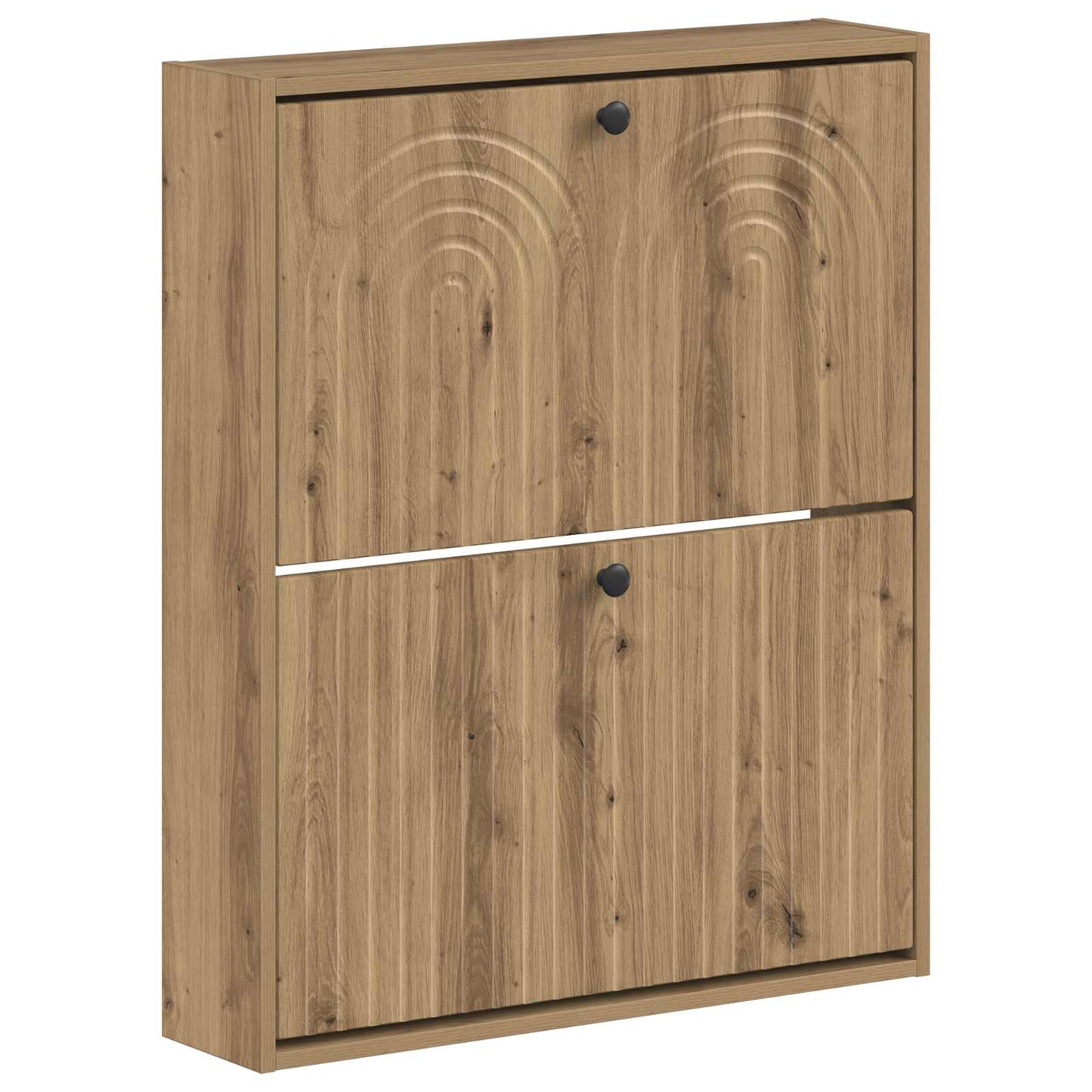 vidaXL Wall-Mounted Shoe Cabinet ALKMAAR 71 x 17 x 86 cm Artisan Oak