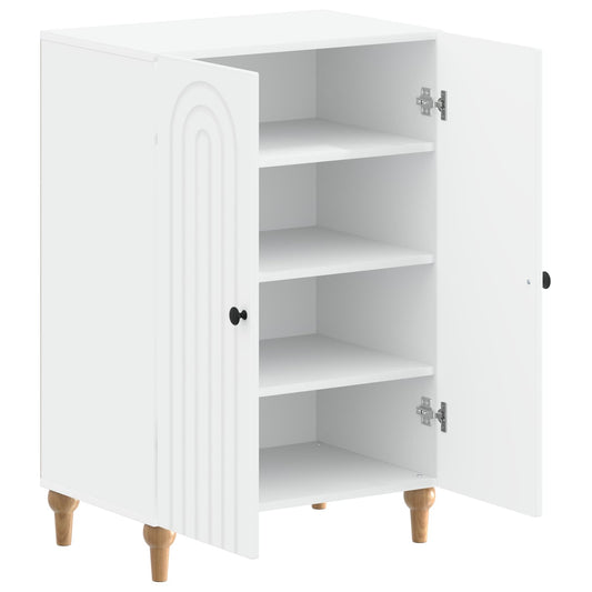 vidaXL Shoe Cabinet ALKMAAR 59.5 x 39.5 x 90 cm Engineered Wood White