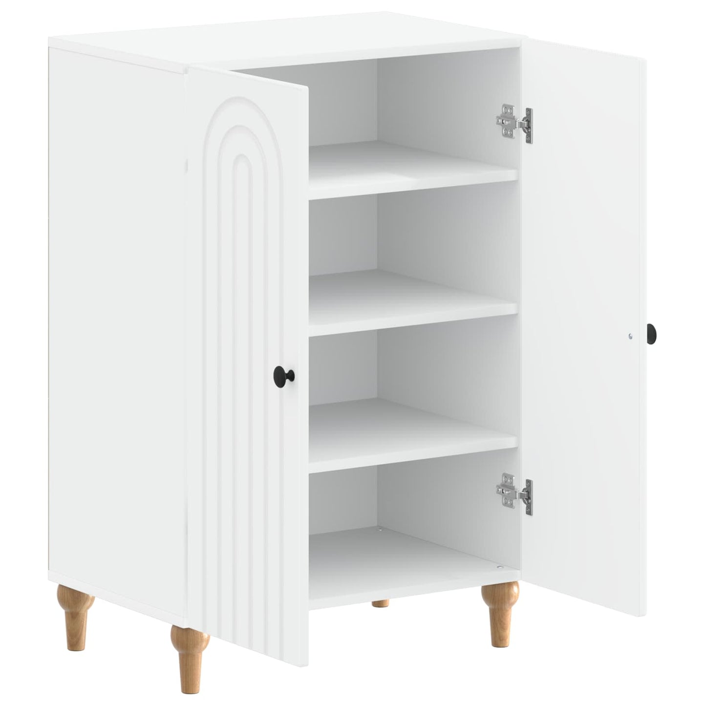 vidaXL Shoe Cabinet ALKMAAR 59.5 x 39.5 x 90 cm Engineered Wood White