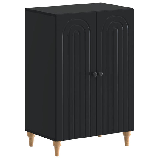 vidaXL Shoe Cabinet ALKMAAR 59.5 x 39.5 x 90 cm Engineered Wood Black