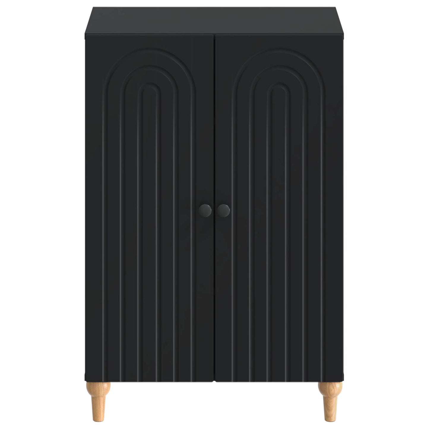 vidaXL Shoe Cabinet ALKMAAR 59.5 x 39.5 x 90 cm Engineered Wood Black