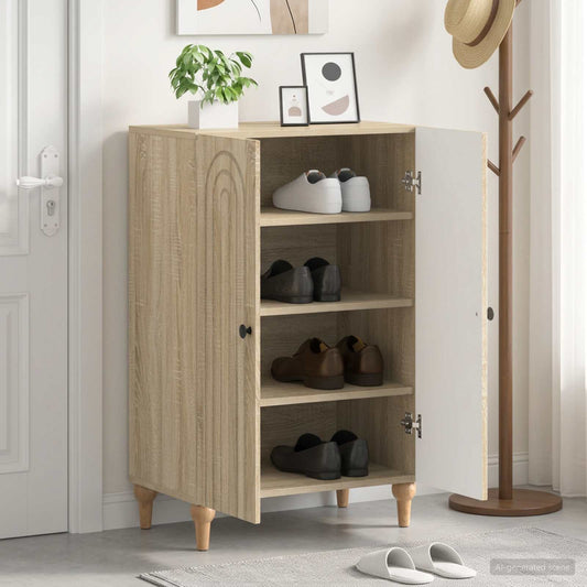 vidaXL Shoe Cabinet ALKMAAR 59.5 x 39.5 x 90 cm Engineered Wood