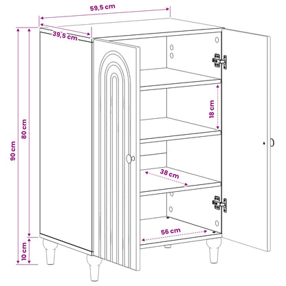 vidaXL Shoe Cabinet ALKMAAR 59.5 x 39.5 x 90 cm Engineered Wood