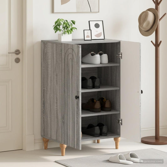 vidaXL Shoe Cabinet ALKMAAR 59.5 x 39.5 x 90 cm Engineered Wood