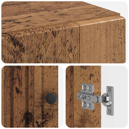 vidaXL Shoe Cabinet ALKMAAR 59.5 x 39.5 x 90 cm Engineered Wood