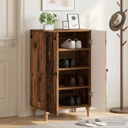 vidaXL Shoe Cabinet ALKMAAR 59.5 x 39.5 x 90 cm Engineered Wood