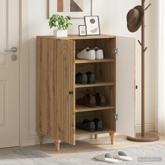 vidaXL Shoe Cabinet ALKMAAR 59.5 x 39.5 x 90 cm Engineered Wood