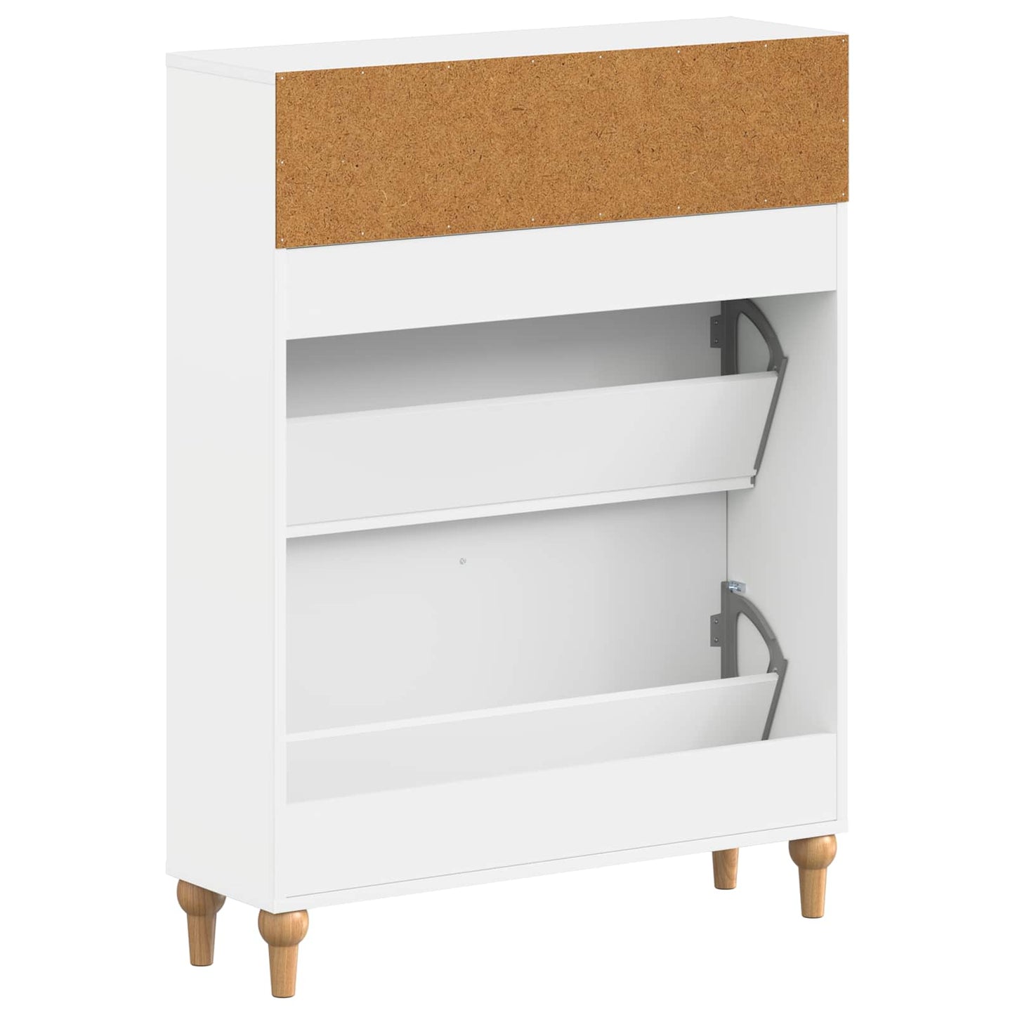 vidaXL Shoe Cabinet ALKMAAR 78 x 24 x 103 cm Engineered Wood White
